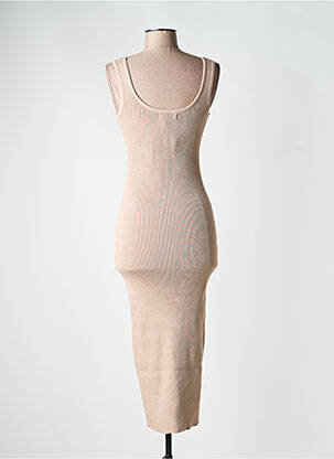 Robe longue sans manche sans manche beige STELLA femme
