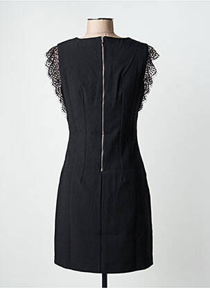 Robe courte fermeture zippée au dos manches courtes noir FREEMAN T.PORTER femme