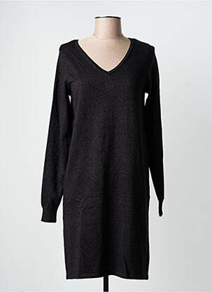 Robe pull col v manches longues noir VERO MODA femme