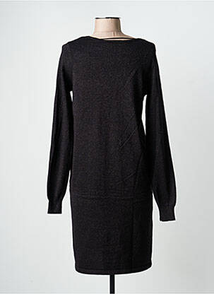 Robe pull col v manches longues noir VERO MODA femme