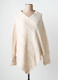 Pull tunique tissage chiné manches longues rose CREAM femme
