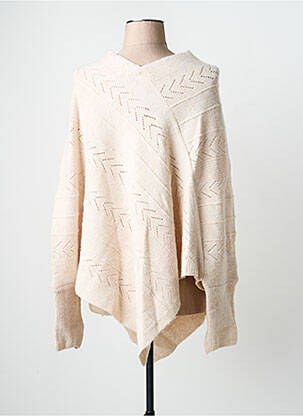 Pull tunique tissage chiné manches longues rose CREAM femme