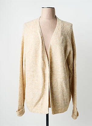 Gilet manches longues stretch beige PIECES femme