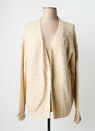 Gilet manches longues stretch beige PIECES femme