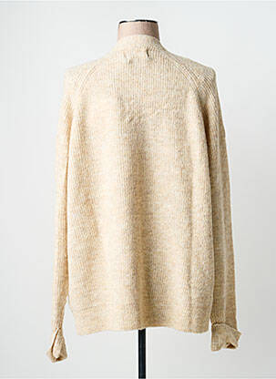 Gilet manches longues stretch beige PIECES femme
