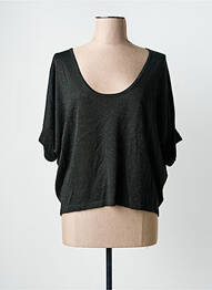 Pull stretch manches courtes noir KARMA KOMA femme