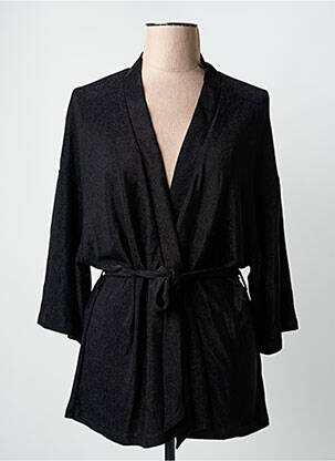 Veste kimono noir GRACE & MILA femme