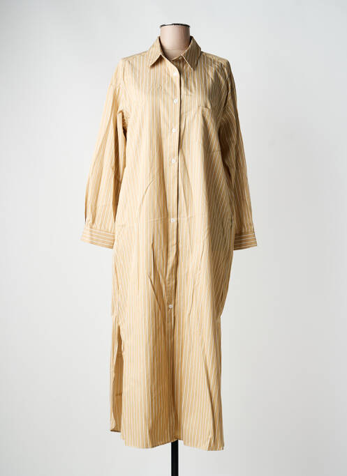 Robe longue manches longues manches longues beige GRACE & MILA femme