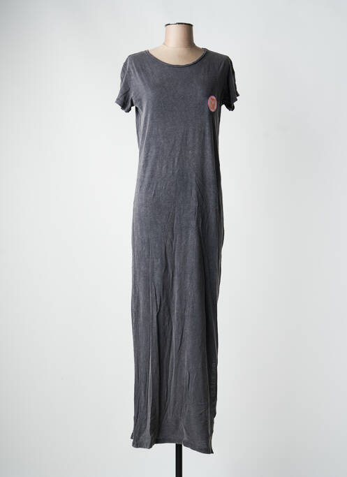 Robe longue manches courtes manches courtes gris ONE TEE femme