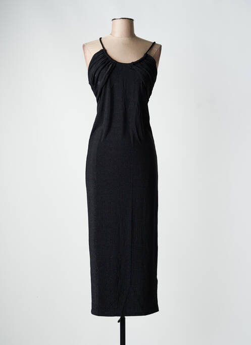 Robe longue fines bretelles fines bretelles noir GRACE & MILA femme