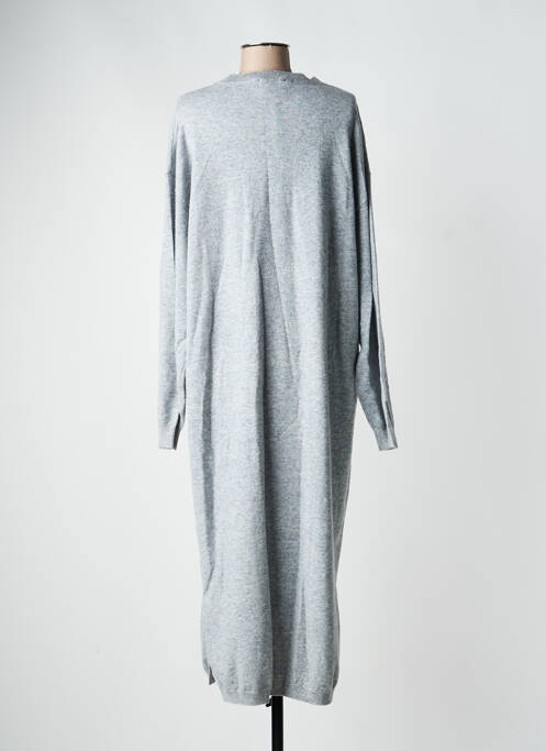 Robe pull tissage chiné manches longues gris TWNS THE LABEL femme