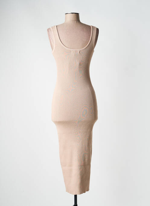 Robe longue sans manche sans manche beige STELLA femme