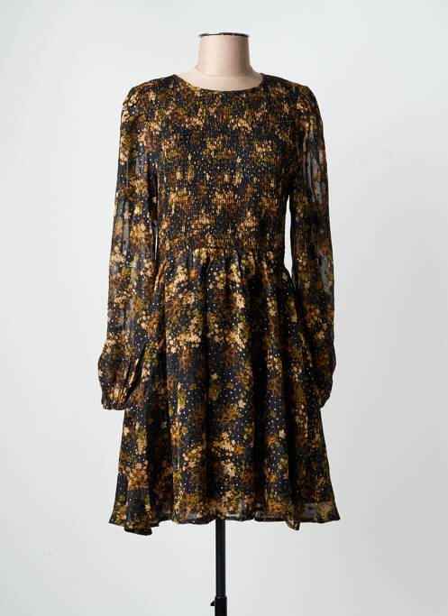 Robe courte manches longues manches longues noir MOLLY BRACKEN femme