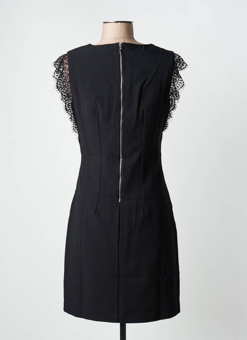 Robe courte fermeture zippée au dos manches courtes noir FREEMAN T.PORTER femme