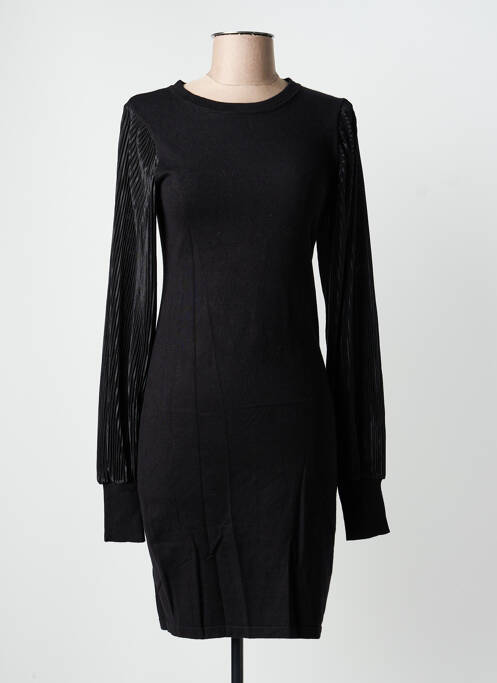 Robe mi-longue manches longues manches longues noir MOLLY BRACKEN femme