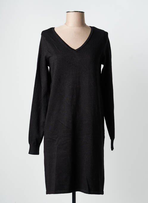 Robe pull col v manches longues noir VERO MODA femme