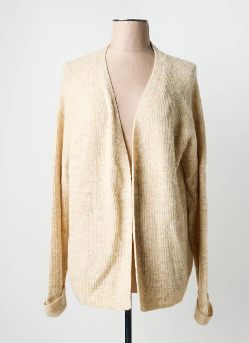 Gilet manches longues beige PIECES femme