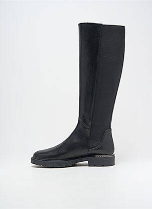 Bottes matière lisse talon plat jusqu'à 3cm noir MYMA femme