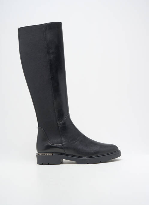 Bottes matière lisse talon plat jusqu'à 3cm noir MYMA femme