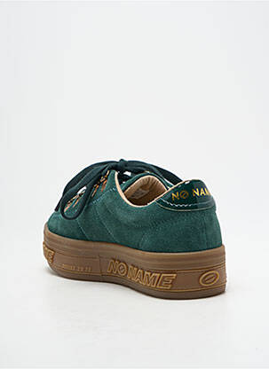 Baskets nubuck talon plat jusqu'à 3cm vert NO NAME femme