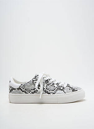 Baskets bout rond talon plat jusqu'à 3cm blanc NO NAME femme