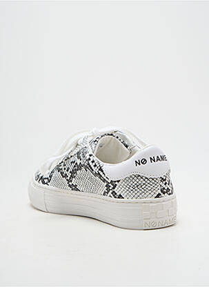 Baskets bout rond talon plat jusqu'à 3cm blanc NO NAME femme