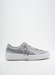 Baskets nubuck talon plat jusqu'à 3cm argent PUMA femme