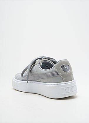 Baskets nubuck talon plat jusqu'à 3cm argent PUMA femme