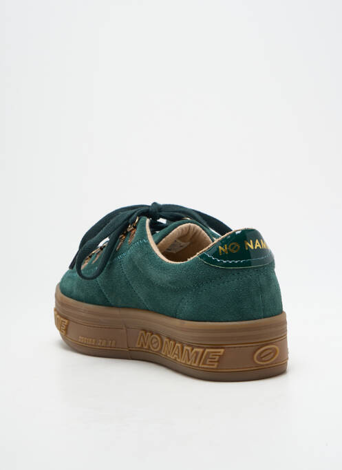 Baskets nubuck talon plat jusqu'à 3cm vert NO NAME femme