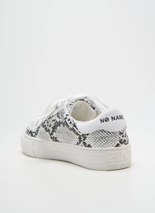 Baskets bout rond talon plat jusqu'à 3cm blanc NO NAME femme