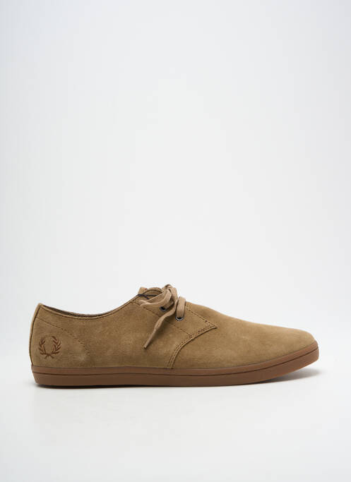 Baskets nubuck bout rond beige FRED PERRY homme