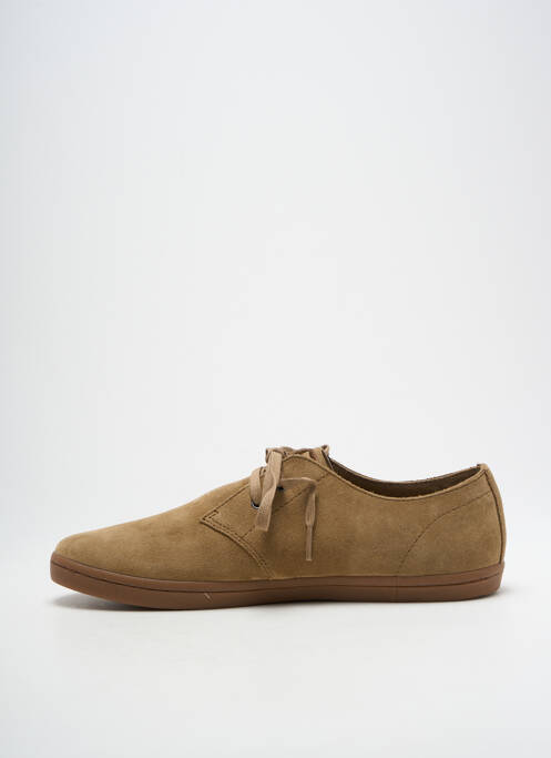 Baskets nubuck bout rond beige FRED PERRY homme