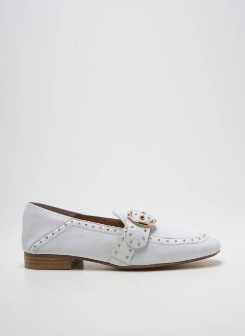 Mocassins matière lisse talon plat jusqu'à 3cm blanc BRONX femme
