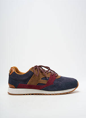 Baskets nubuck bout rond bleu FAGUO homme