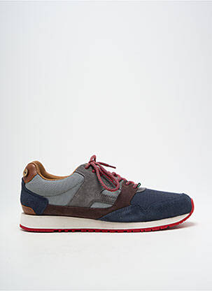 Baskets nubuck bout rond bleu FAGUO homme