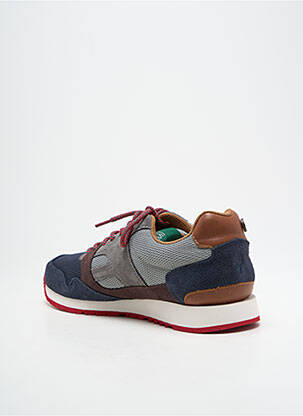 Baskets nubuck bout rond bleu FAGUO homme