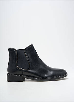 Bottines/boots matière lisse talon bas noir BRONX homme