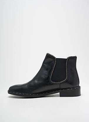 Bottines/boots matière lisse talon bas noir BRONX homme