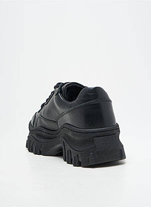 Baskets matière lisse talon de 4 à 6cm noir BRONX femme