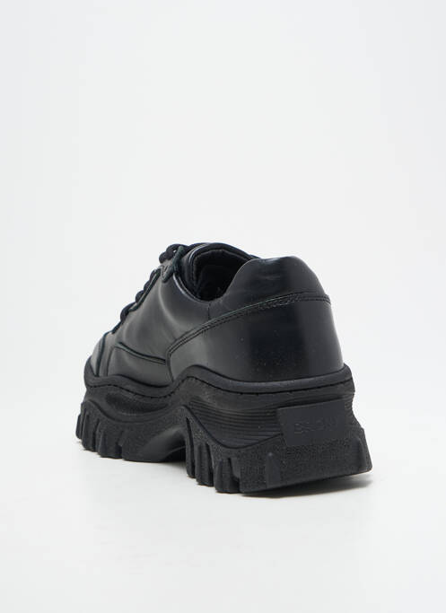 Baskets matière lisse talon de 4 à 6cm noir BRONX femme