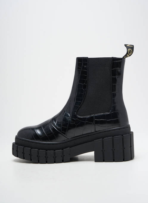 Bottines/boots tissage satiné talon de 4 à 6cm noir NO NAME femme