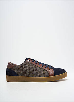 Baskets nubuck bout rond bleu KOST homme