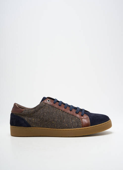Baskets nubuck bout rond bleu KOST homme
