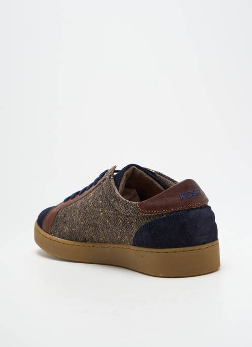 Baskets nubuck bout rond bleu KOST homme