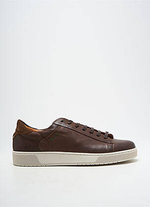 Baskets matière lisse bout rond marron KOST homme