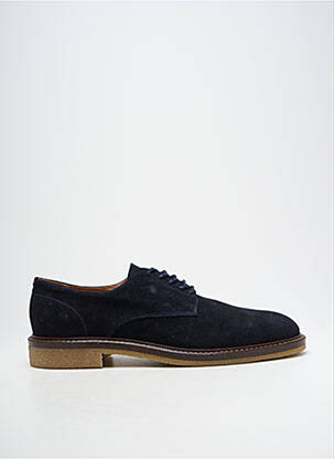 Derbies nubuck talon bas bleu SELECTED homme