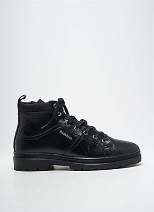 Baskets matière lisse bout rond noir REDSKINS homme