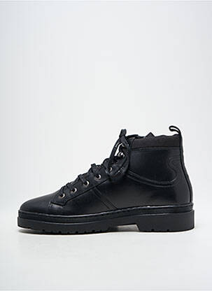 Baskets matière lisse bout rond noir REDSKINS homme