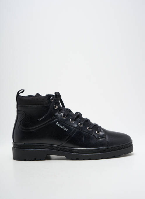 Baskets tissage satiné bout rond noir REDSKINS homme