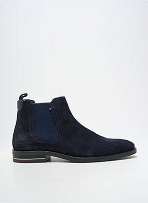 Bottines/boots nubuck talon bas bleu TOMMY HILFIGER homme